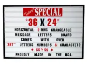 2 inch Changeable Message Letters Marquee Sign - Window Menu Price Board 36"x24"