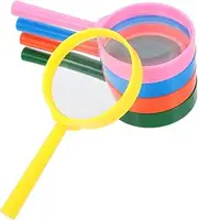HOMOCONO 5pcs Handheld Magnifying Glass Classroom Science Tools Plastic Hand Lens Magnifying Glass Fun Educational Tool Mini Plastic Magnifiers Science Experiment Magnifiers