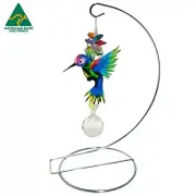 Rainbow hummingbird crystal suncatcher gift with stand, suncatchers sun catcher
