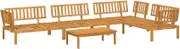 5 Piece Garden Pallet Sofa Set Solid Wood Acacia - Outdoor Furniture for Patio, Backyard & Balcony - Durable & Weather-Resistant - Comfortable Seating Solution for Relaxation