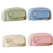 Pencil Case Canvas Stationery Bag Large Capacity Pen Bag Makeup Bag for Girls