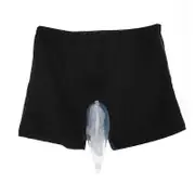Men's Washable Incontinence Underwear Diaper Pants Urinary Incontinence Wearing Underwear Leg Tied Urine Bag(Medium) Black