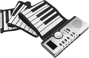Labymos 61 Keys Roll Up Piano Keyboard Portable Soft Silicone Electronic Piano with Built-in Speaker LCD Display Recording MIDI Function for Kids Adults Beginners