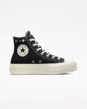 NEW Women's Size 7.5 Converse CTAS Lift Hi Platform Floral Embroidered A01592C