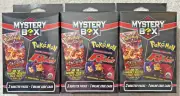 3x POKEMON MYSTERY BOX 3 BOOSTER PACKS + ONLINE CODE CARD CHASE PACKS 1:10 NEW