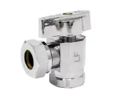 1/2'' FIP(inlet) x 1/2'' OD(outlet) Slip Joint 1/4 Turn Angle Stop, 5 Pack