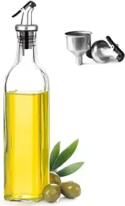 Glass Oil Bottle Drizzler 500Ml Olive Oil Dispenser Bottles with 1 Funnel, 2 ...