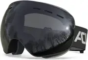 ✅ Ski Goggles Snow Snowboard Glasses Black Lens Anti Fog UV400 Men Women Kids