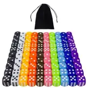 6 Sided Dice Set 10 Colors 16mm Acrylic Game Dice for DND MTG RPG Tenzi Yahtz...