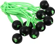 GANAZONO 10Pcs Heavy Duty Ball Bungee Cords Elastic Rope for Camping Tarp Tie Down Cord Durable Oxford for Tents Tarps Shades and More
