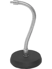 Microphone Desk Stand with 30cm Gooseneck Black Metal Base