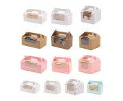 25pcs Portable Cupcake Packaging Box with Transparent Window for Easy Opening