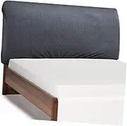 Washable Headboard Protectors Stretchy Slipcover Elastic Edge Bedroom Dec