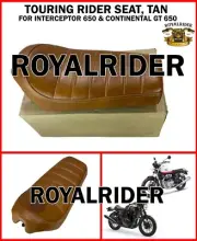 TOURING RIDER SEAT TAN For ROYAL ENFIELD Interceptor 650 & Continental GT 650