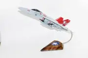 VFA-131 Wildcats F/A-18C Model, Navy, 1/37th (18") Scale, Mahogany