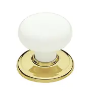 Gainsborough Bright Goldtone White Classic Series Wardrobe Knobset