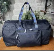 NWT TUMI NAVY CAMO BLACK PACKABLE DUFFLE FOLDABLE DUFFEL TOTE BAG TRAVEL CARRYON