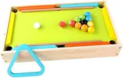 Early Learning Educational Wooden Billiards Toy Mini Billiards Set Interactive Game Props for Boys and Girls