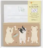 Midori 86936006 Mini Letter Set, 936 with Stickers, Dog Pattern