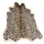 Leopard Print Rug , Faux Cowhide Cheetah Skin Leopard Print 2 - 39.4 X 37.4in