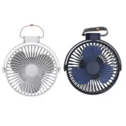 Rechargeable Fan Tent Fan with LED & Hanging Hook for Outdoor Camping