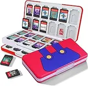 Game Card Holder Case for Nintendo Switch, 48 Cartridge Slots Storage Box Game Card Case with 24 Micro SD Card Slots for Switch and Switch OLED(Silicone Lining)