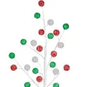 Christmas Sweet Red and Green Candy Balls Pick 64cm