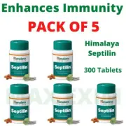Himalaya Septilin 5 BOX 300 TAB Powerful Immunity Booster FREE SHIP 2026 EXPIRY
