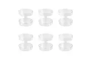6PK Boxsweden Crystal Round Easy Access 2 Tier Turntable Storage 21x21x21.5cm