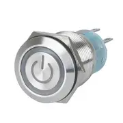 [Jaycar] Blue Illuminated IP67 Metal Pushbutton SPDT Momentary Switch