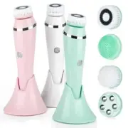 4 in 1 Electric Facial Cleansing Brush Face Scrubber Cleanser Skin Care Machine