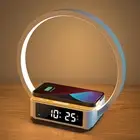 Table Lamp, 18W Touch Lamp Alarm Clock with Wireless Charging Wake-Up Light, ...