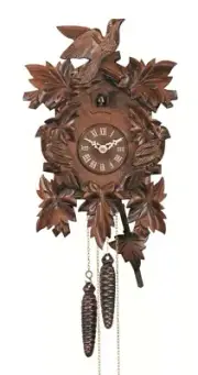 Quartz Cuckoo Clock 7 leaves, 3 birds EN 632 Q NEW