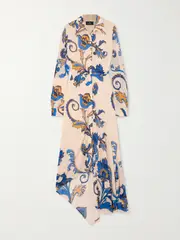 [Etro] Etro - Floral-print Chiffon Midi Shirt Dress - Cream - IT44 IT 44 Cream