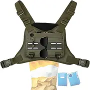 Chest Bag - Front Vest Training Bag | Chest Working Pack, Crossbody Phone Bag, Adjustable Outdoor Sports Accessories, Multifunci Pack, B, Consulte la descripción, See description