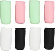 Elastic Sleeves for Leak Proofing Travel, 8pcs Silicone Leak Proof Sleeves Reusable Leak Proof Sleeves for Travel Container in Luggage for Travel Toiletries Shampoo Bottles
