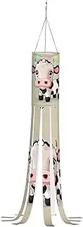 Halloween Garden Cute White Cow Windsock Lights Halloween Lighted Windsock for Patio Yard Pathway Party Decor