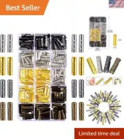 Stylish 200-Piece Metal Aglets - Rainbow Shoelace Tips for a Unique Look