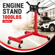 Heavy Duty Engine Stand Folding Automotive Motor Holder Hoist Car Rebuild Storage Support Steel Crane Workshop Repair Mount Dolly 450kg with Wheels