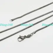 Men & Women's Solid 925 Sterling Silver 18 inch 1.2mm Round Snake Chain Necklace