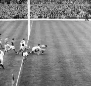 France's Claude Dourthe Touches Down 1967 OLD RUGBY PHOTO