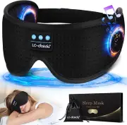 Sleep Headphones, White Noise Bluetooth Sleep Mask 3D Eye Mask Sleeping w Timing
