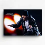 EMINEM SIGNED CANVAS POSTER PRINT FRAME JAY Z BIGGIE SCOTT MUSIC MEMORABILIA