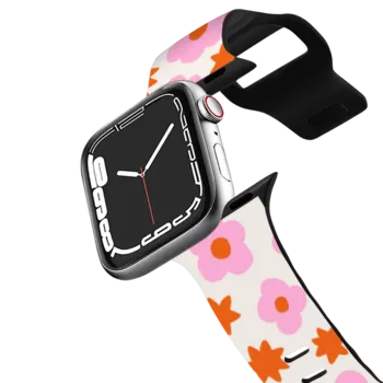 Apple Watch Series 7-9 (41mm) Impact Band Pink Flowers by Kristen Peers