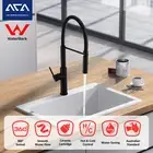 ACA Black 360° Swivel Brass Kitchen Mixer Tap 2 Patterns Pull Down Sink Faucet