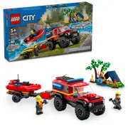 LEGO 60412 - City 4x4 Fire Truck with Rescue Boat