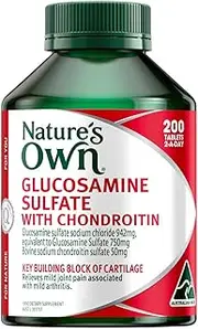 Nature's Own Glucosamine Sulfate and Chondroitin Tablets 200 - Relieves Joint Pain and Stiffness Associated With Mild Osteoarthritis - Reduces Cartilage Loss and Maintains Joint Mobility