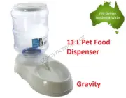 11 L Pet Dog Cat Bowl Food Dispenser Feeder Dish Bottle Automatic Drinking Large