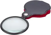 PEPLAYTAL 5pcs Portable Folding Magnifying Glass Loupe with Protective Case Handheld Magnifier for Reading Jewelry Maps for Adults Seniors and Hobbyists Black