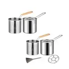 Deep Fryer Set Oil Fryer Cooking Pot Butter Warmer Pot Soup Pot Milk Pot Frying